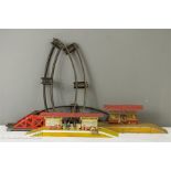 Hornby Series: a complete set of tin track including Brimtoy Junction Booking Office platform and