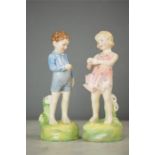 A pair of Royal Doulton figures 'He Loves Me' HN20