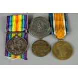 A WWI 1914-1918 medal and The Great War 1914-1919 medal both to Corporal W. Hemingway A.S.C 127694