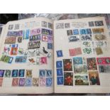 Two albums of stamps including GB and worldwide.