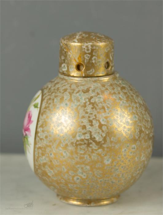 A Royal Worcester jar and cover the globular body painted with floral group by R.J. Bray, with - Image 2 of 3