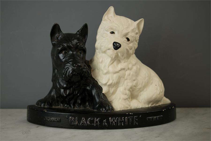 A 'Black and White Scotch Whisky Scottie dogs Brentleigh ware advertising display. - Image 2 of 3