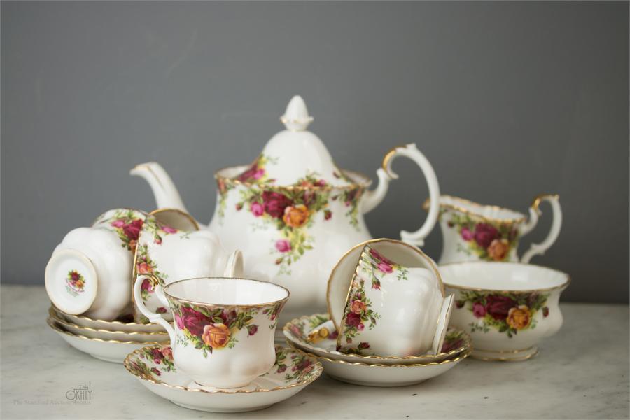 A Royal Albert Old Country Roses tea service compr