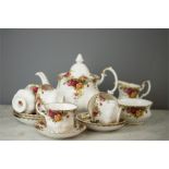 A Royal Albert Old Country Roses tea service compr