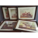 A set of five horse racing prints.