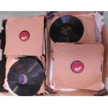 A quantity of records, mostly with sleeves, including many His Masters Voice records.