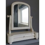 A Victorian painted toilet mirror.