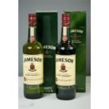 Two bottles of Jamieson Irish Whisky,700ml, unopened and boxed.