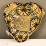 A WWI sweetheart pin cushion; Royal Guernsey Light Infantry.