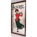 A Bovril advertising mirror.