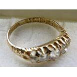 An 18ct gold Edwardian diamond ring, the pierced s