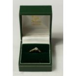 A 9ct gold solitaire diamond ring, 2g.