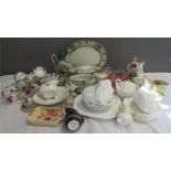 A Shelly tea service, fluted pearl white pattern,