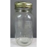 A group of Kilner glass jars, embossed Kilner to the body and lids. (16)