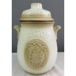 A West German ceramic Rumtopf jar & cover.