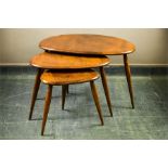 A set of three Ercol style tables.