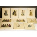 A group of ten 19th century French fashion prints, including Fashions For November 1942.