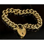 A silver gilt bracelet with heart form clasp, 1.42ct.