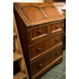 An oak bureau.