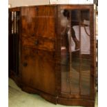 A retro mahogany glazed cabinet.