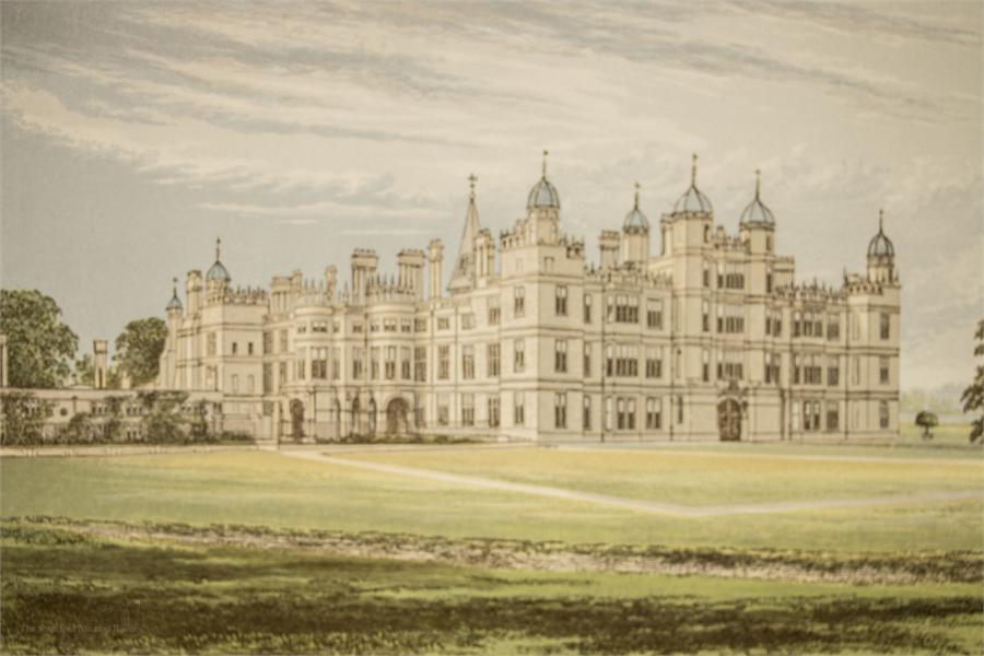 A group of fourteen Norwegian mezzotints circa 1834, and two prints; Burghley House and Harlaxton - Image 2 of 5