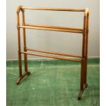 A oak towel rail.