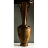 A treen urn form pampas grass holder.