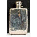 A silver hip flask, Chester 1913, 4.14toz.