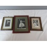 Autographs: a signed photograph of Margaret Fontaine, together with two pictures also signed by