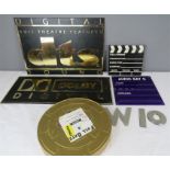 A quantity of film related memorabilia including film reels, cinema plaques etc.