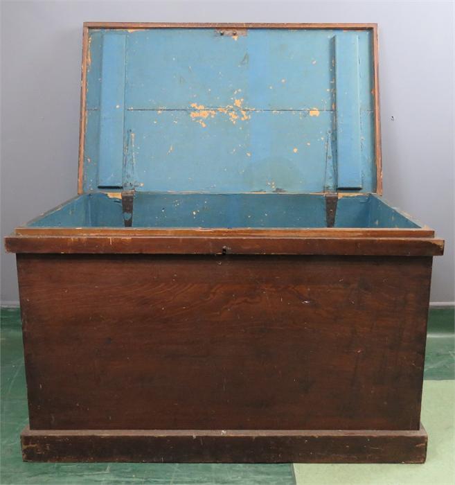 An early 20th century painted pine chest. - Image 2 of 3