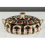 A Royal Crown Derby Traditional Imari covered vegetable dish, 12 ins wide.