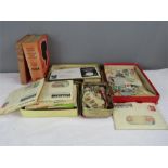 Philately: a quantity of loose stamps, GB and worldwide, and two Stanley Gibbons reference books.