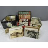 A quantity of 1920s, 1930s and 1940s cigarette cards; boxes including Woodbines, Players, Park Drive