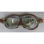 A pair of WWII RAF flying goggles.