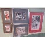 A group of five J&J Cash silk woven pictures.