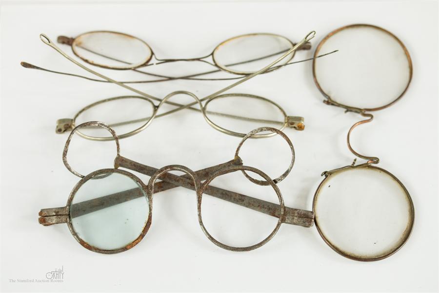 Four pairs of 19th century steel speactacles, A/F