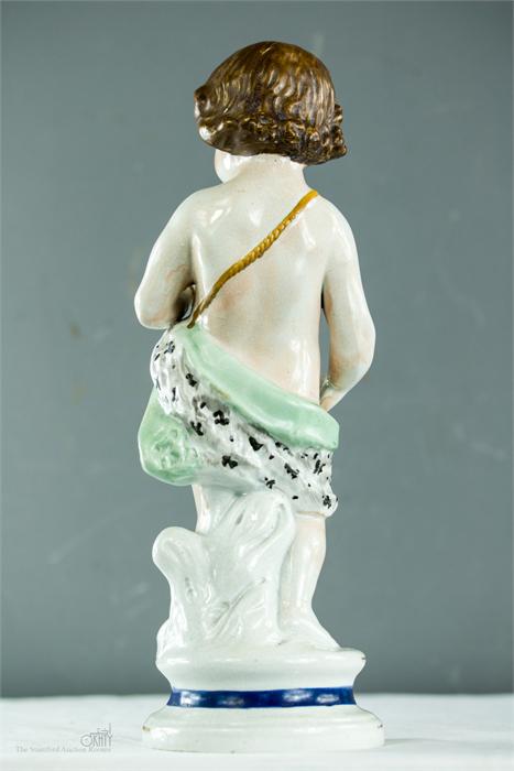 A 19th century putto holding a scallop shell. - Image 3 of 3