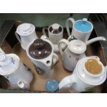 A large quantity of coffee pots, of various style and make.