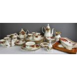 A Royal Albert Old Country Roses part tea/coffee service.