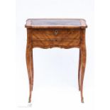 A French kingwood Louis XIV work/dressing table with leather top and slide.