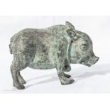 An early bronze boar, 6½cm.