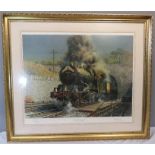 Terence Cuneo: King George V no.6000 Royal Dutchy, limited edition print 419/500 signed in pencil,