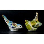 Two Royal Crown Derby birds; Bluebird MMVI, Greenfinch MMVIII. (2)