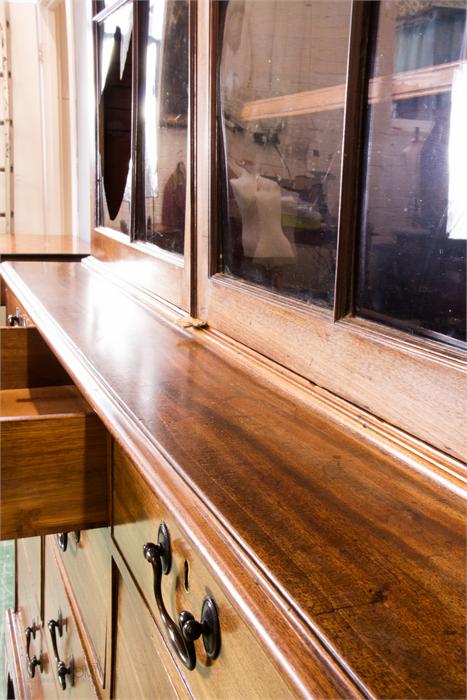 A Chippendale period mahogany bookcase, with astrigal glazed doors enclosing height adjustable - Image 6 of 7