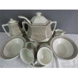 An Adams Sharon pattern English Ironstone part tea/dinner service, approximately 98 pieces.