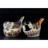 Two Royal Crown Derby birds; Coal Tit and Derwent Goldcrest. (2)