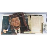 A quantity of President Kennedy printed memorabilia.