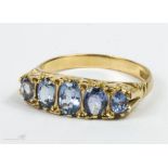 A 9ct gold and tanzanite ring.