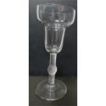 A knop stem and airtwist column wine glass.